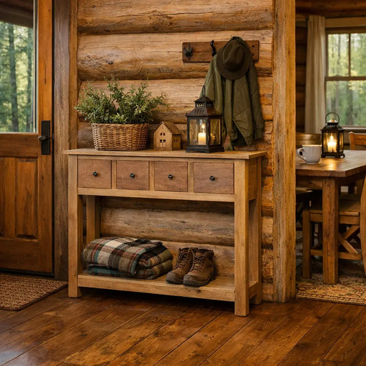 Four Drawer Country Console - CozyCompleteHome.com