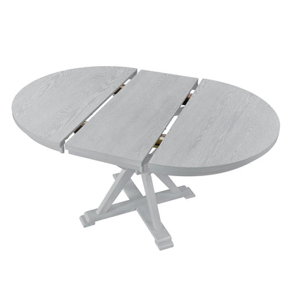 5-Piece Extendable Round Dining Table Set -