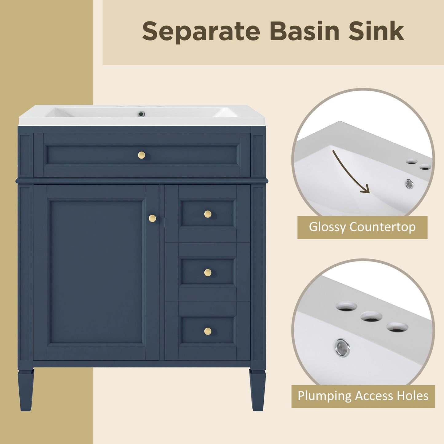 Modern Blue Bathroom Vanity