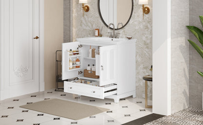 Bathroom Vanity with Ceramic Sink