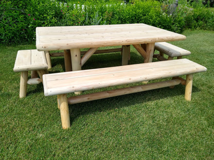 Handmade Rustic Outdoor Picnic Table